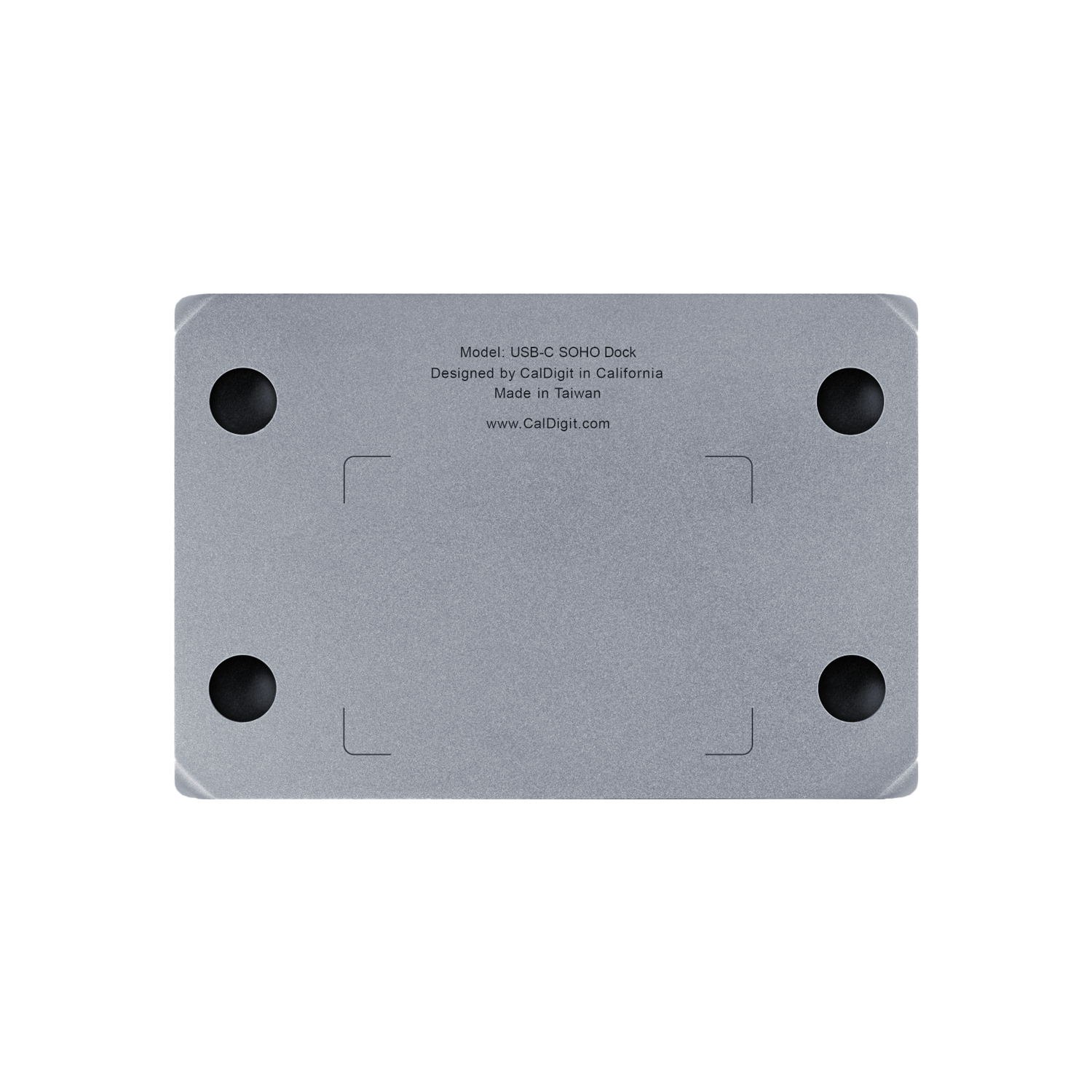 Rear view of the USB-C SOHO Dock on a white background.