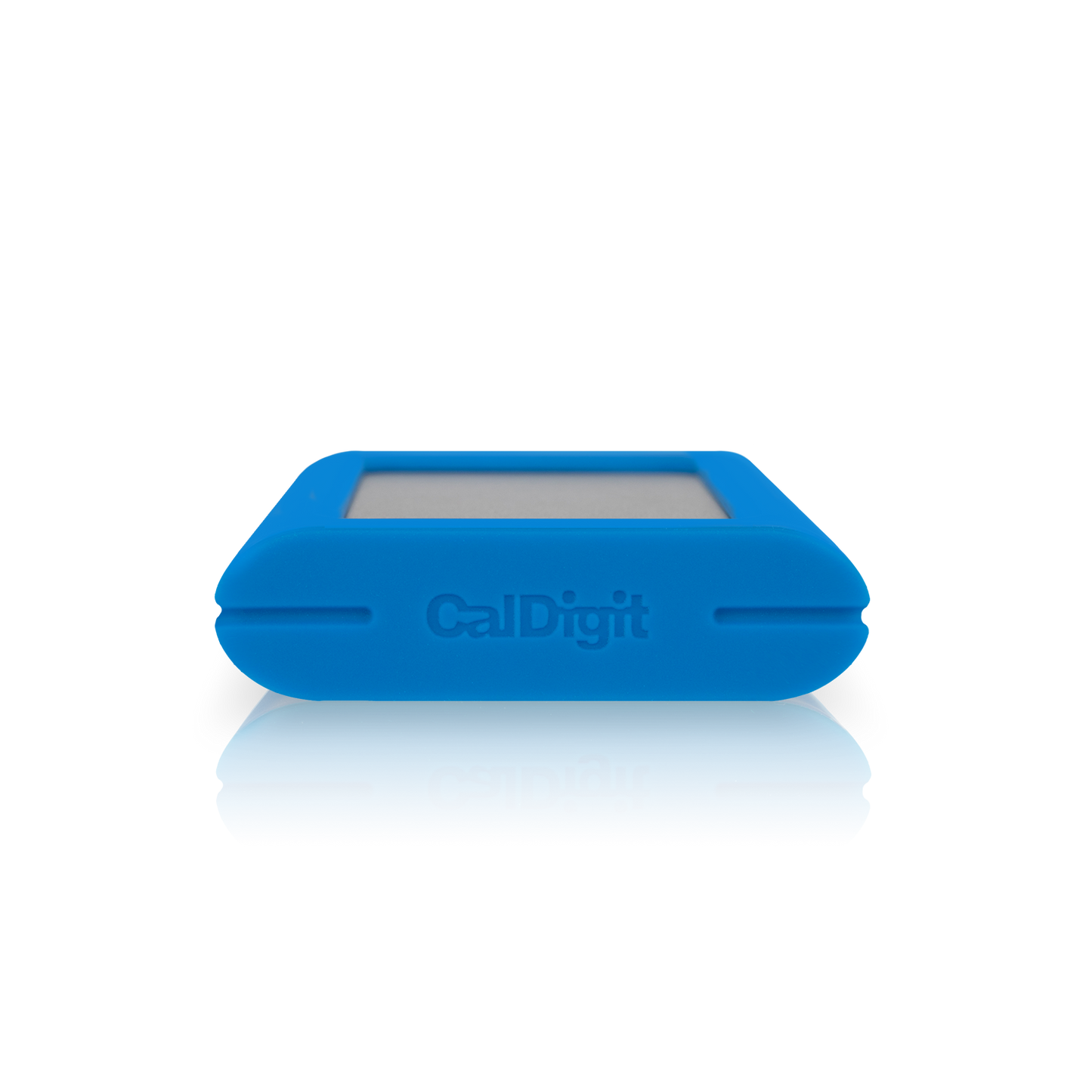 Front side view of a blue Tuff nano Plus on a white background.