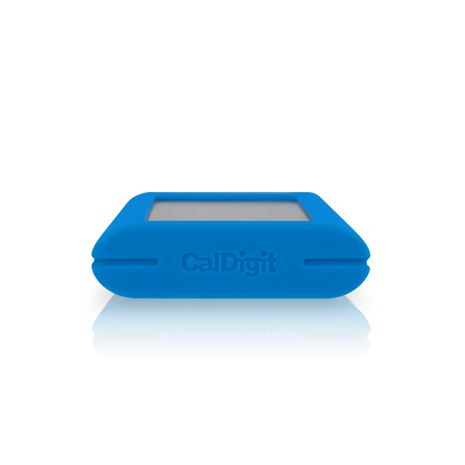 Front side view of a blue Tuff nano Plus on a white background.