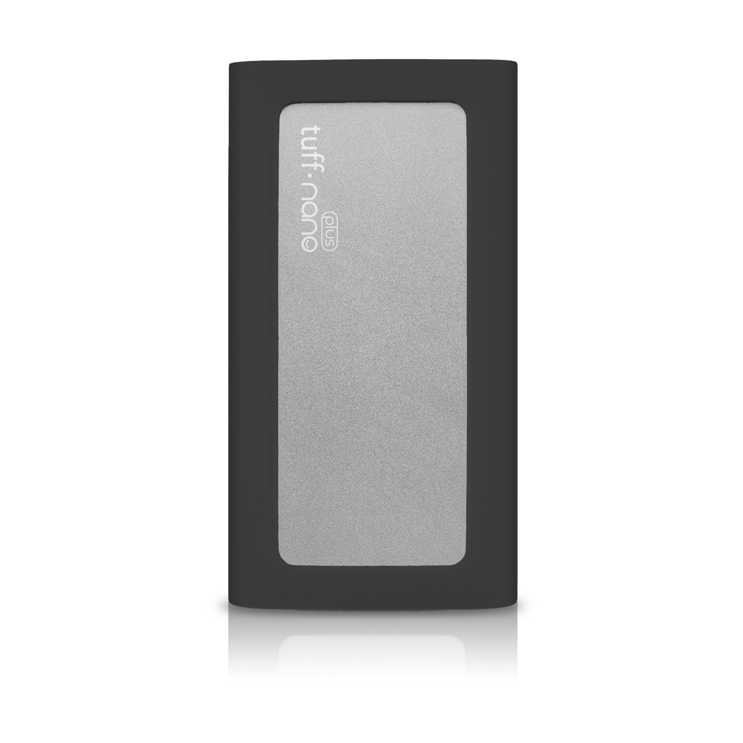 Top view of a black Tuff nano Plus on a white background.